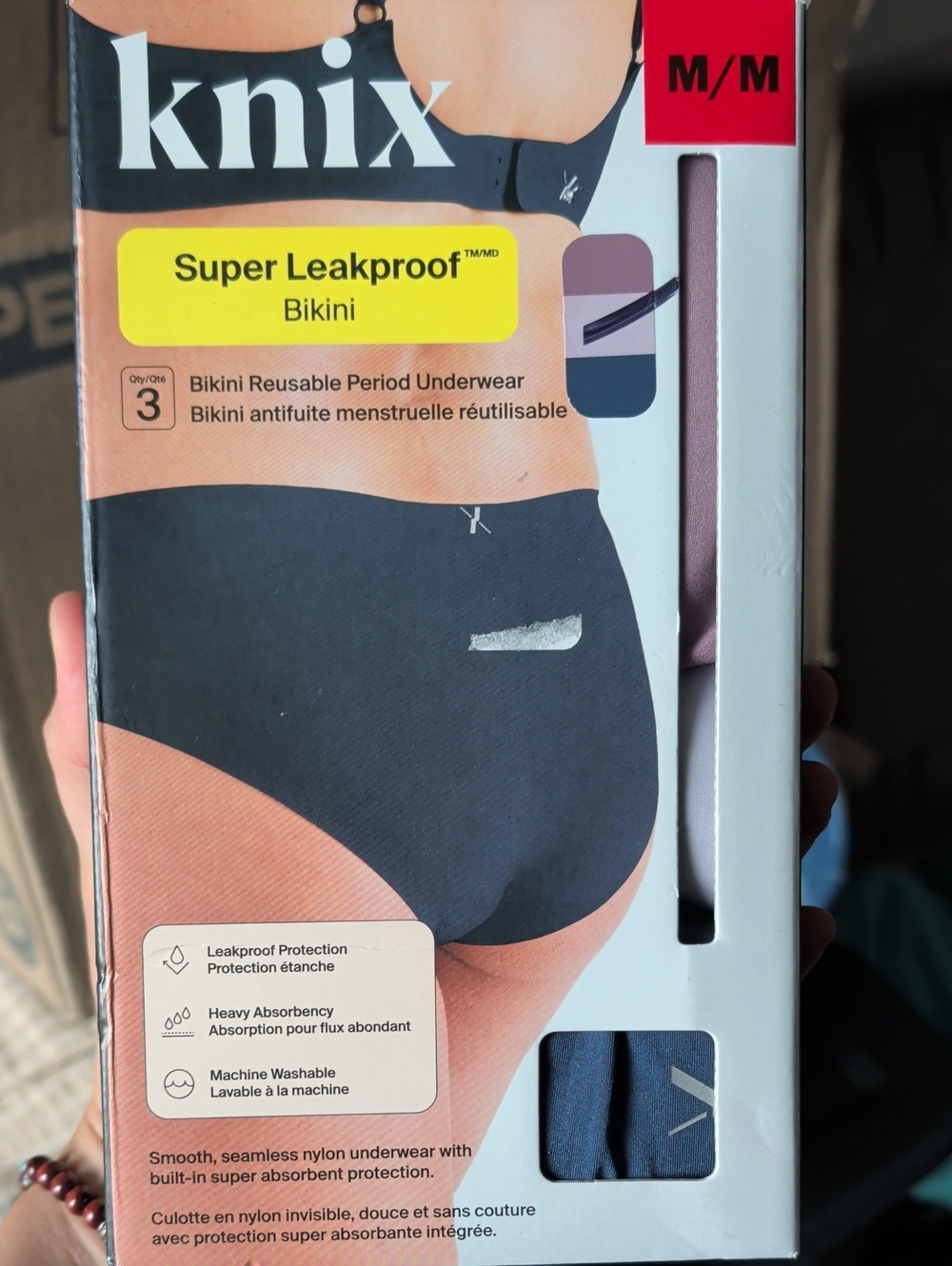 Knix Bikini Reusable Period Underwear Set Of 3 Medium